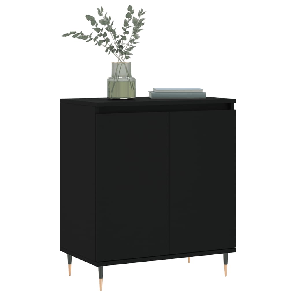 Credenza Nero 60x35x70 cm in Legno Multistrato 827149