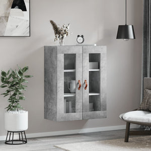 Mobile a Parete Grigio Cemento 69,5x34x90 cm 828456