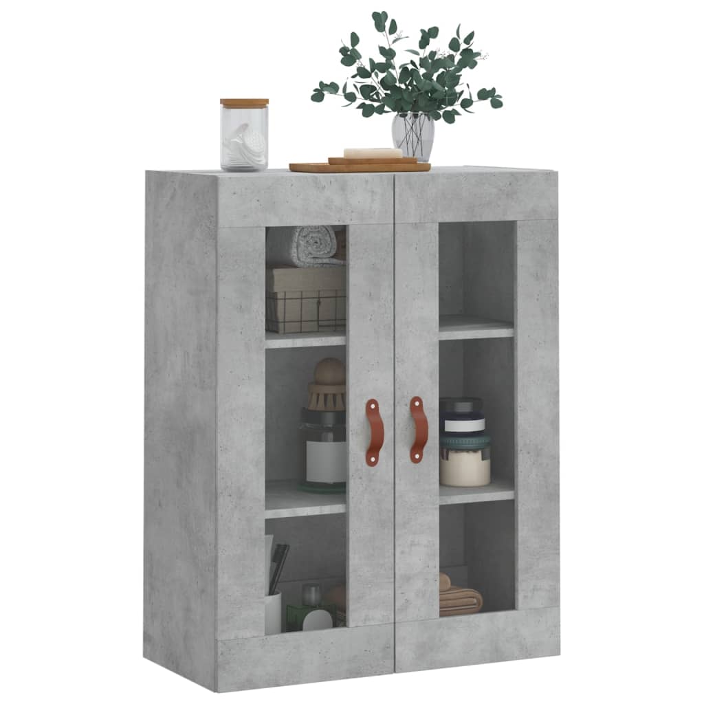 Mobile a Parete Grigio Cemento 69,5x34x90 cm 828456