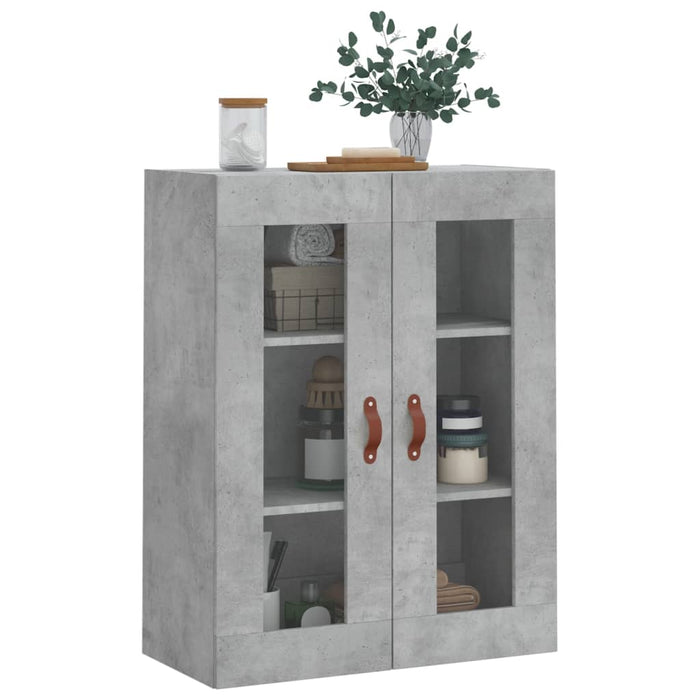 Mobile a Parete Grigio Cemento 69,5x34x90 cm 828456