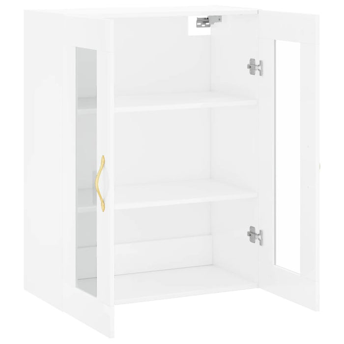 Mobile a Parete Bianco Lucido 69,5x34x90 cm 828462