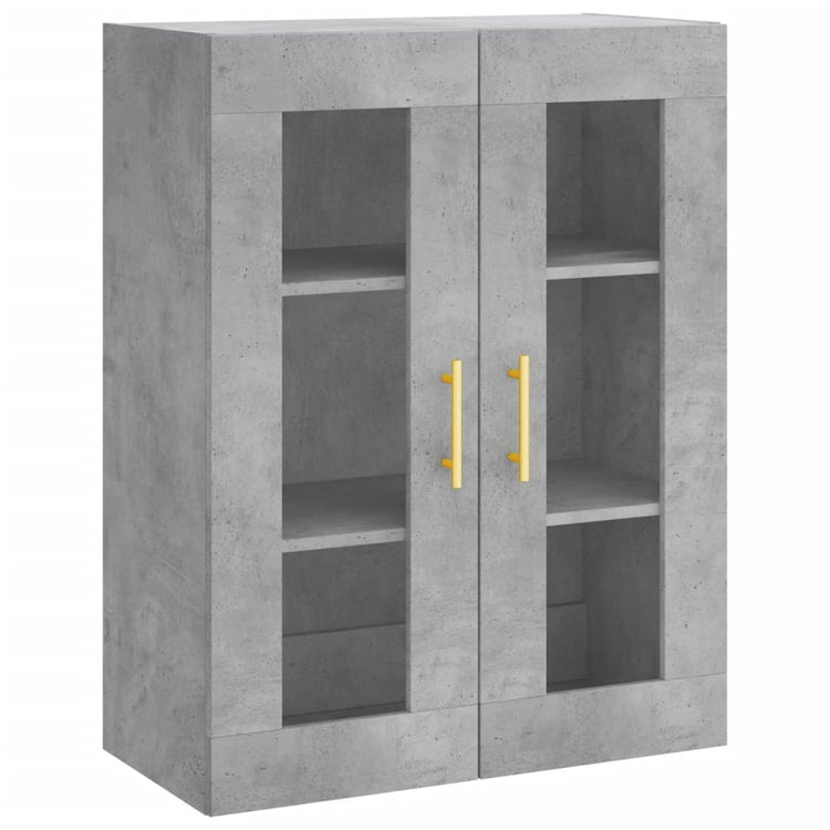 Mobile a Parete Grigio Cemento 69,5x34x90 cm 828472