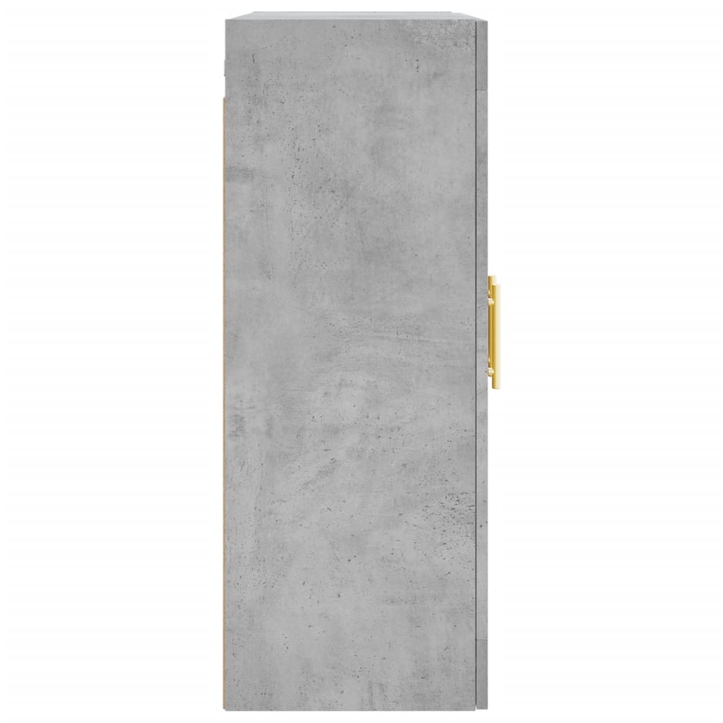 Mobile a Parete Grigio Cemento 69,5x34x90 cm 828472