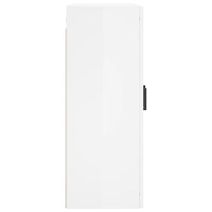 Mobile a Parete Bianco Lucido 69,5x34x90 cm 828478