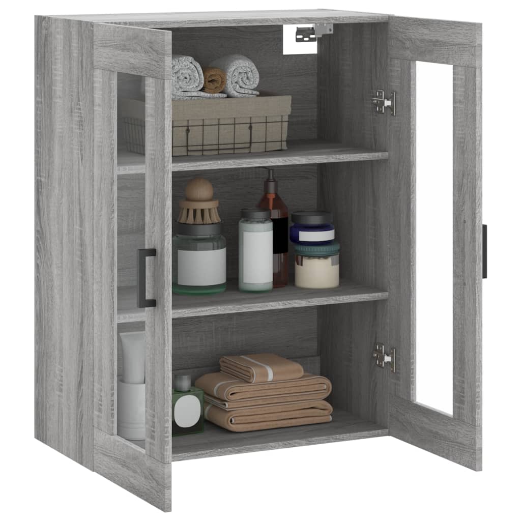 Mobile a Parete Grigio Sonoma 69,5x34x90 cm 828482