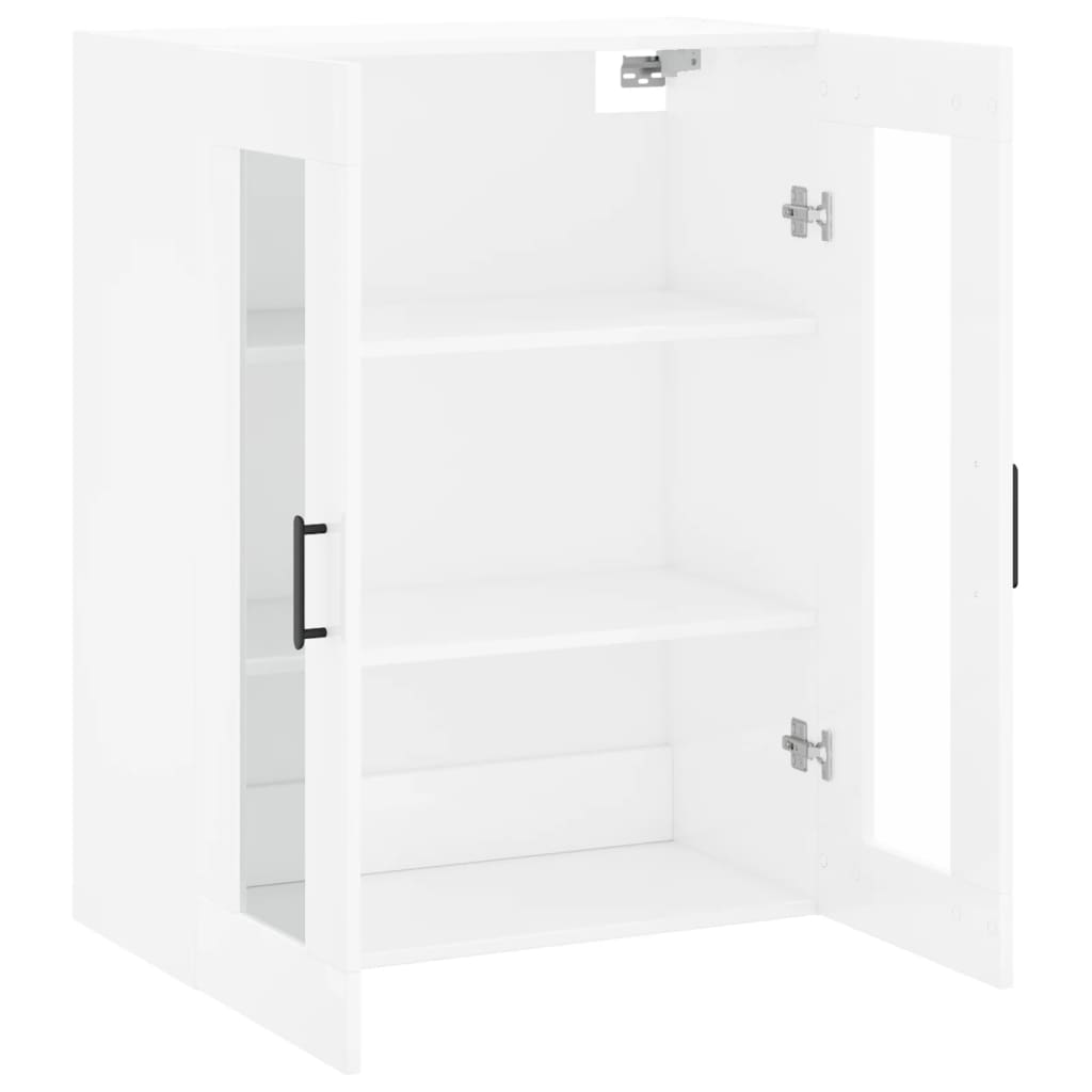 Mobile a Parete Bianco Lucido 69,5x34x90 cm 828486