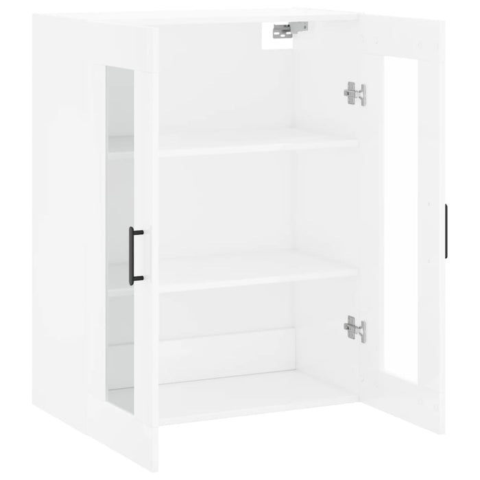 Mobile a Parete Bianco Lucido 69,5x34x90 cm 828486