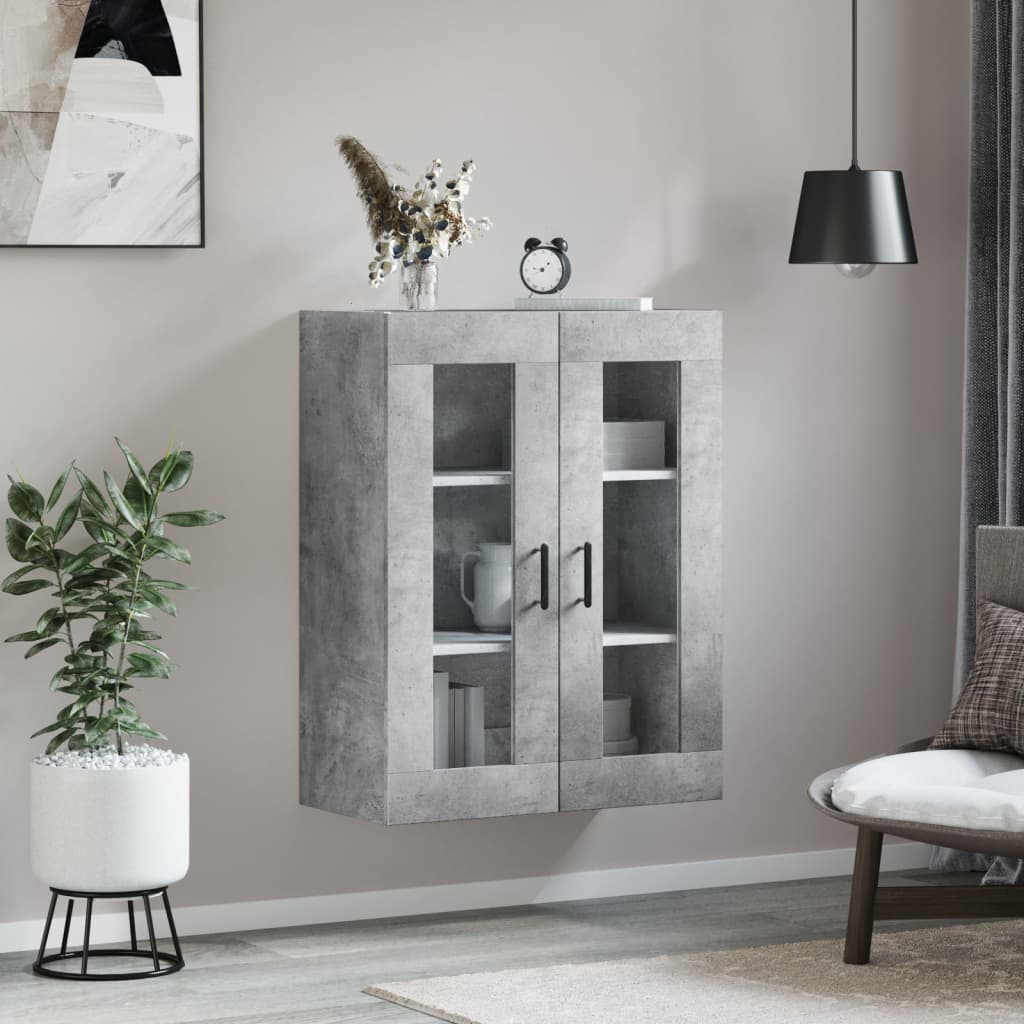 Mobile a Parete Grigio Cemento 69,5x34x90 cm 828488