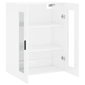 Mobile a Parete Bianco Lucido 69,5x34x90 cm 828494