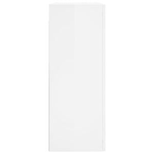 Mobile a Parete Bianco Lucido 69,5x34x90 cm 828494