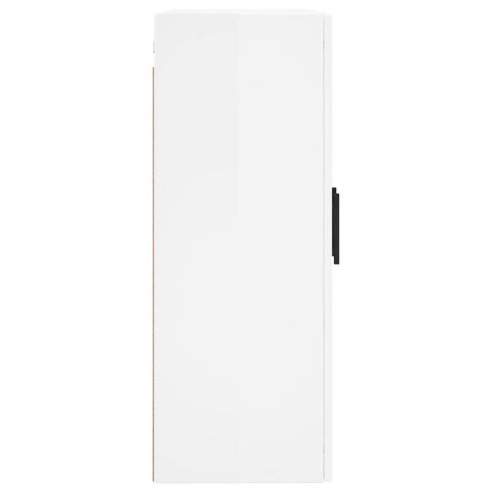 Mobile a Parete Bianco Lucido 69,5x34x90 cm 828502