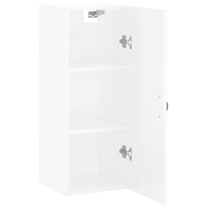 Mobile a Parete Bianco Lucido 34,5x34x90 cm 828830