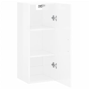 Mobile a Parete Bianco Lucido 34,5x34x90 cm 828838