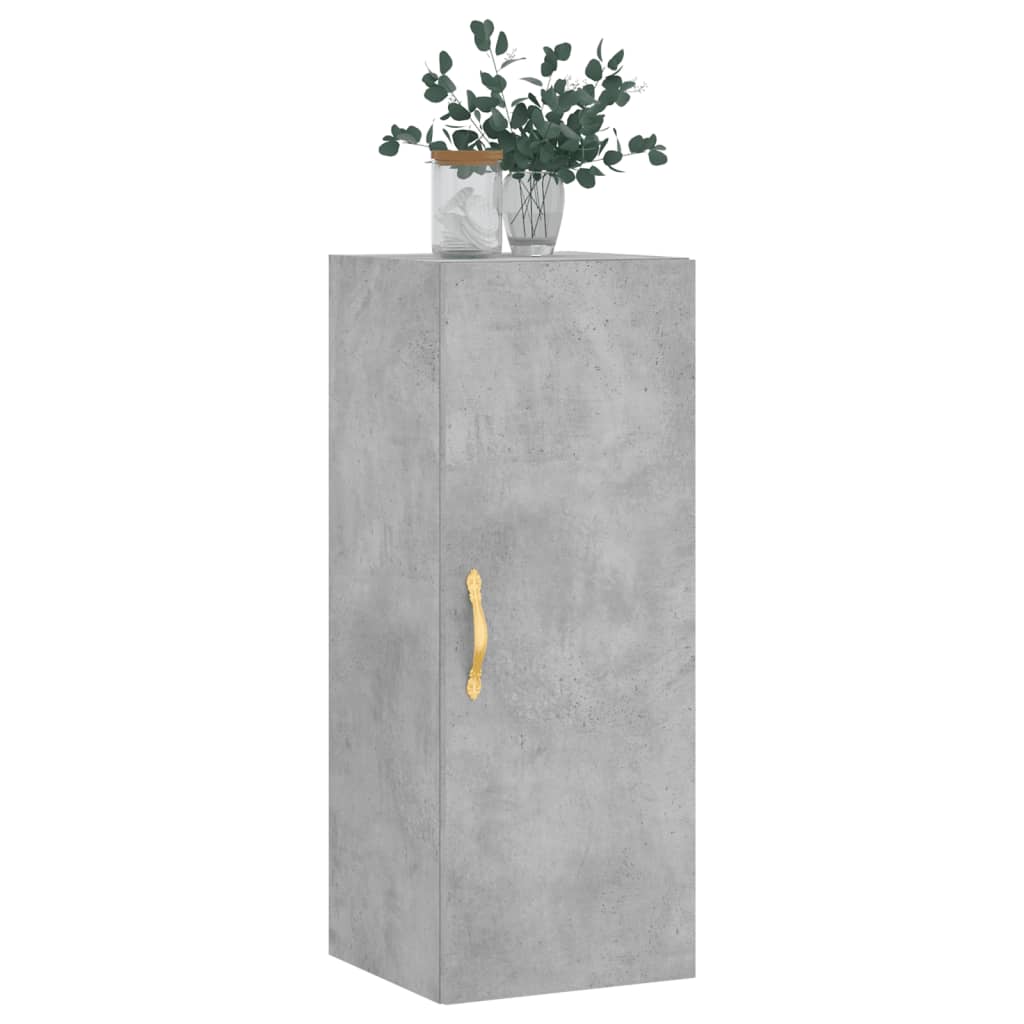 Mobile a Parete Grigio Cemento 34,5x34x90 cm 828840