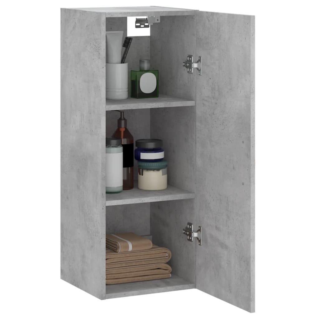 Mobile a Parete Grigio Cemento 34,5x34x90 cm 828840