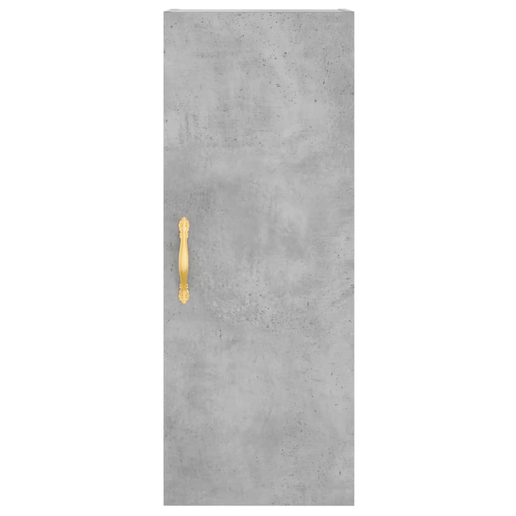 Mobile a Parete Grigio Cemento 34,5x34x90 cm 828840