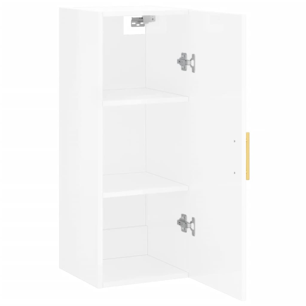 Mobile a Parete Bianco Lucido 34,5x34x90 cm 828846