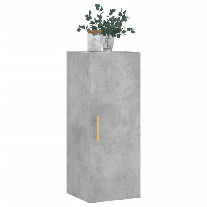 Mobile a Parete Grigio Cemento 34,5x34x90 cm 828848