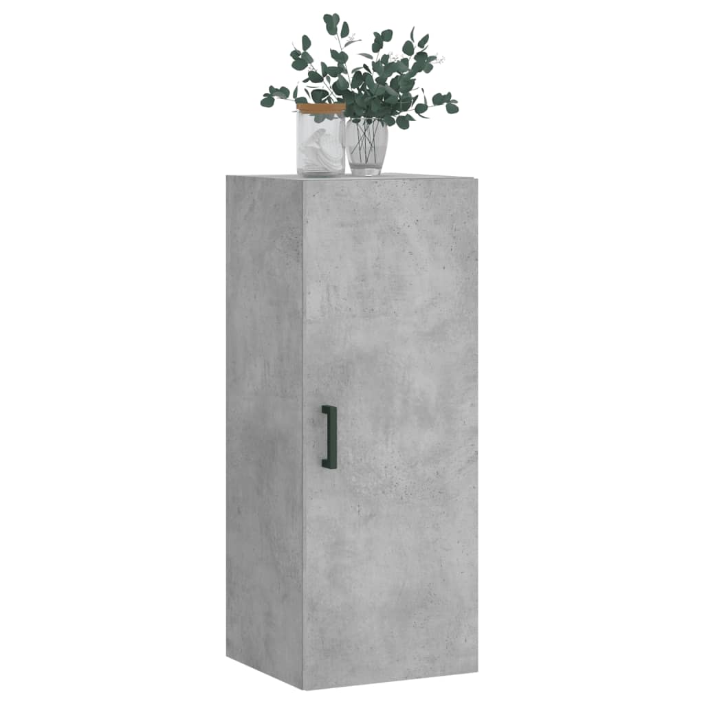 Mobile a Parete Grigio Cemento 34,5x34x90 cm 828856