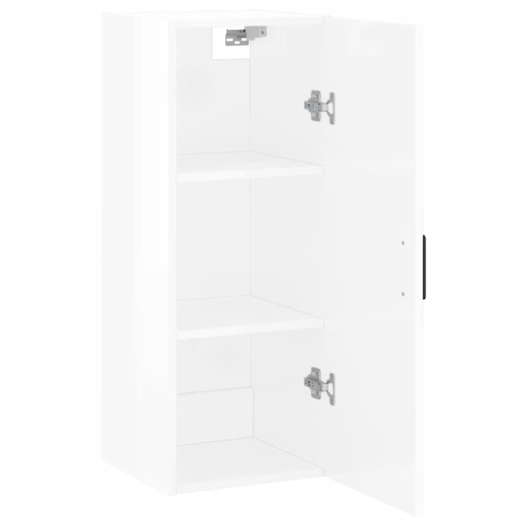 Mobile a Parete Bianco Lucido 34,5x34x90 cm 828862