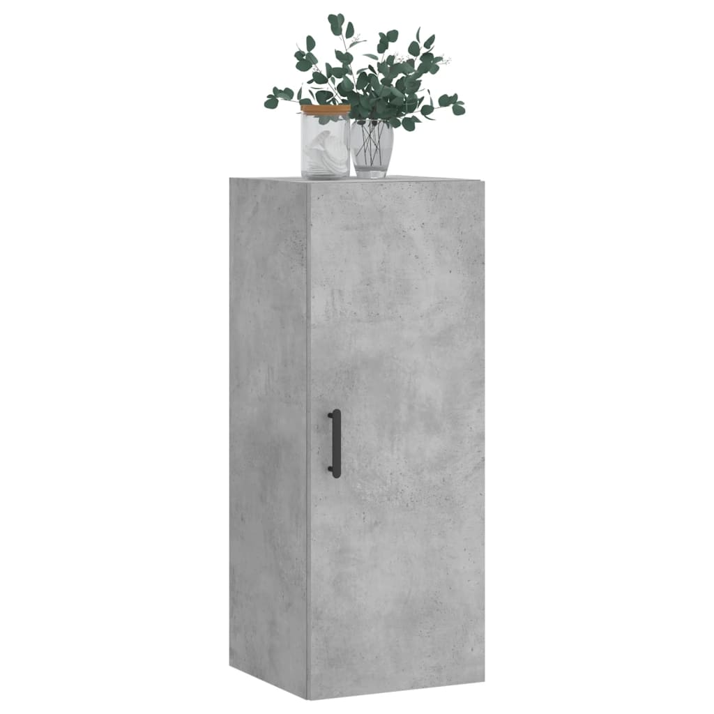 Mobile a Parete Grigio Cemento 34,5x34x90 cm 828864