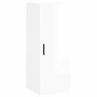 Mobile a Parete Bianco Lucido 34,5x34x90 cm 828870