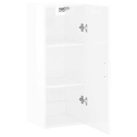 Mobile a Parete Bianco Lucido 34,5x34x90 cm 828870