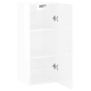 Mobile a Parete Bianco Lucido 34,5x34x90 cm 828870