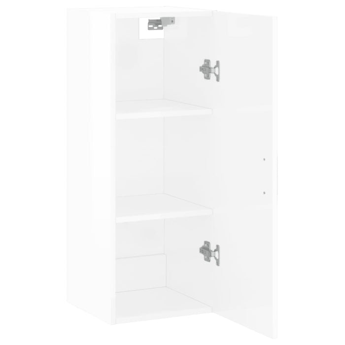 Mobile a Parete Bianco Lucido 34,5x34x90 cm 828870