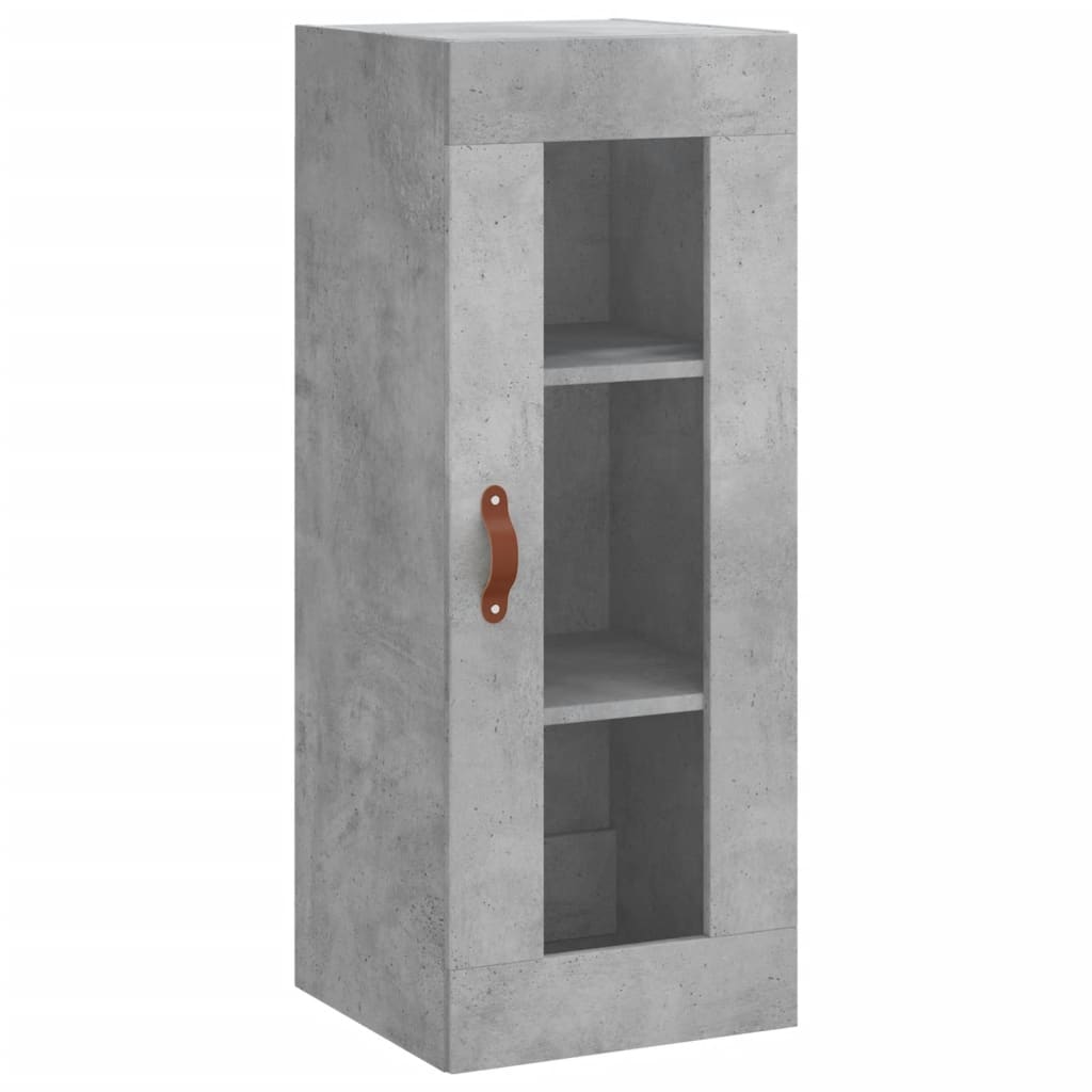 Mobile a Parete Grigio Cemento 34,5x34x90 cm 828888