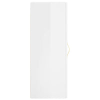 Mobile a Parete Bianco Lucido 34,5x34x90 cm 828894