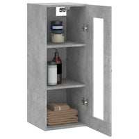 Mobile a Parete Grigio Cemento 34,5x34x90 cm 828896