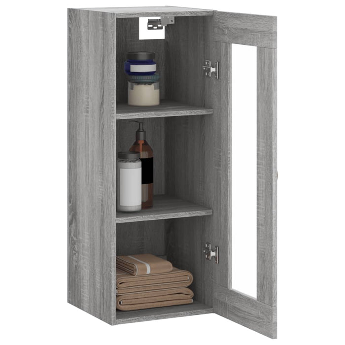 Mobile a Parete Grigio Sonoma 34,5x34x90 cm 828898