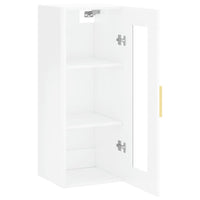 Mobile a Parete Bianco Lucido 34,5x34x90 cm 828902