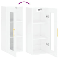 Mobile a Parete Bianco Lucido 34,5x34x90 cm 828902