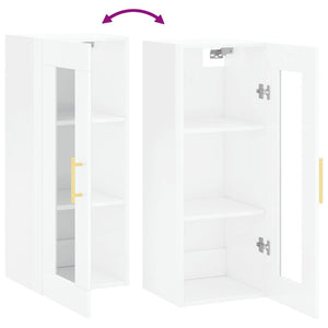 Mobile a Parete Bianco Lucido 34,5x34x90 cm 828902