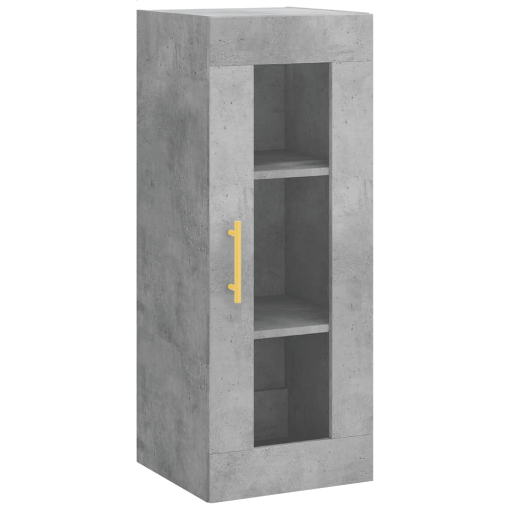 Mobile a Parete Grigio Cemento 34,5x34x90 cm 828904