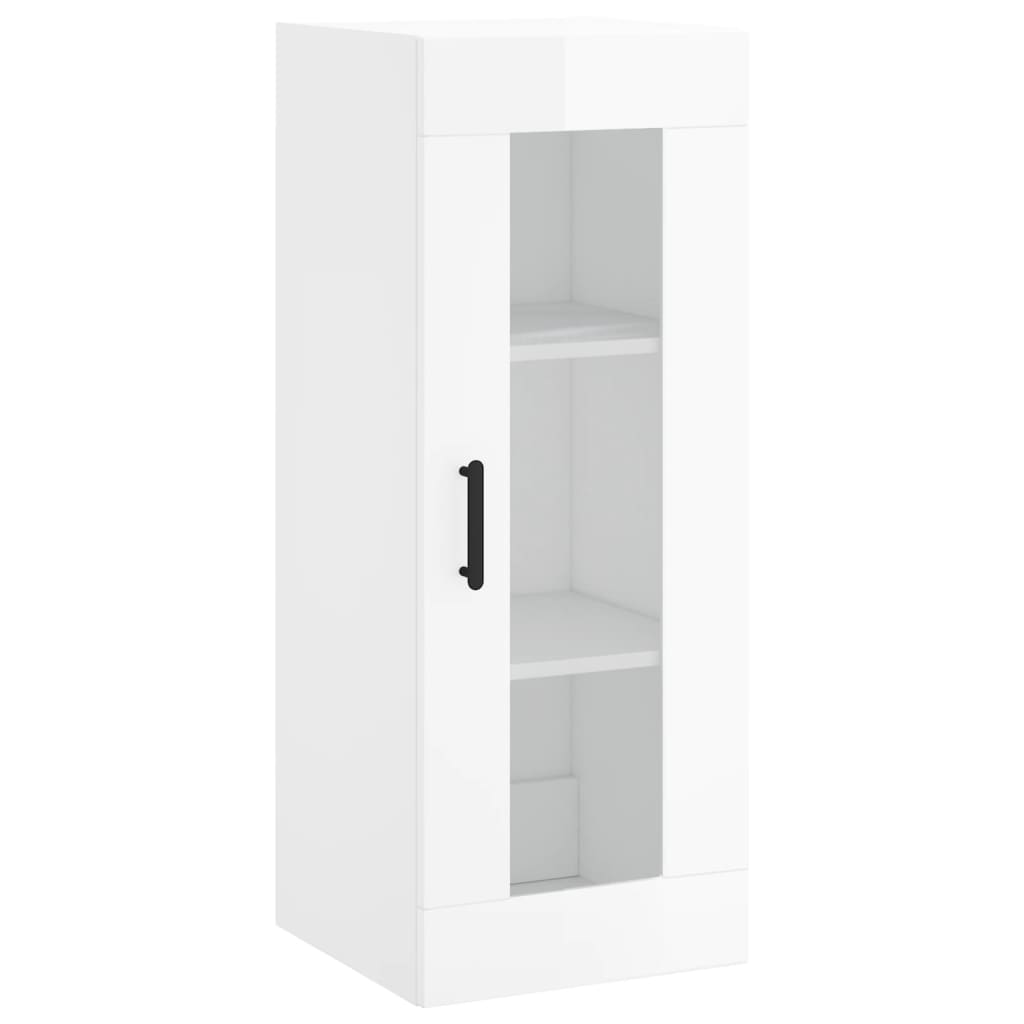 Mobile a Parete Bianco Lucido 34,5x34x90 cmcod mxl 80122