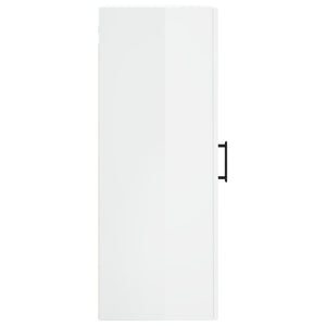 Mobile a Parete Bianco Lucido 34,5x34x90 cm 828918