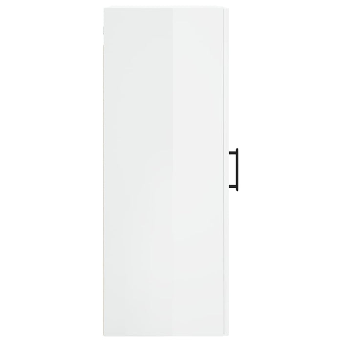 Mobile a Parete Bianco Lucido 34,5x34x90 cm 828918