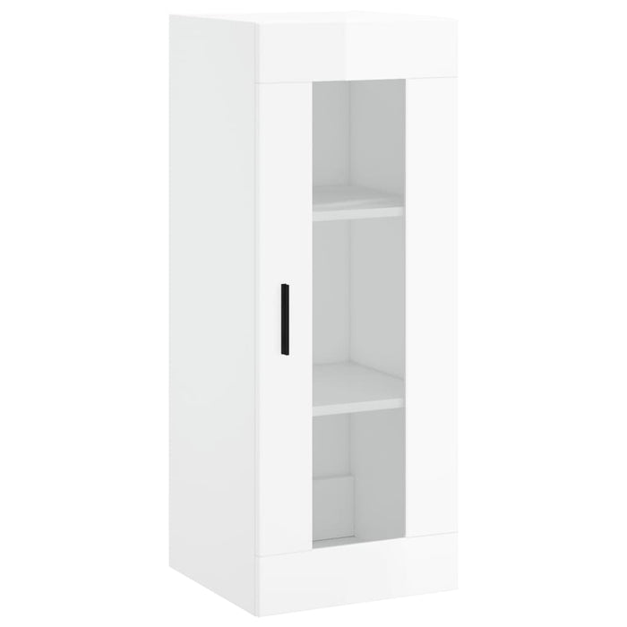 Mobile a Parete Bianco Lucido 34,5x34x90 cm 828926