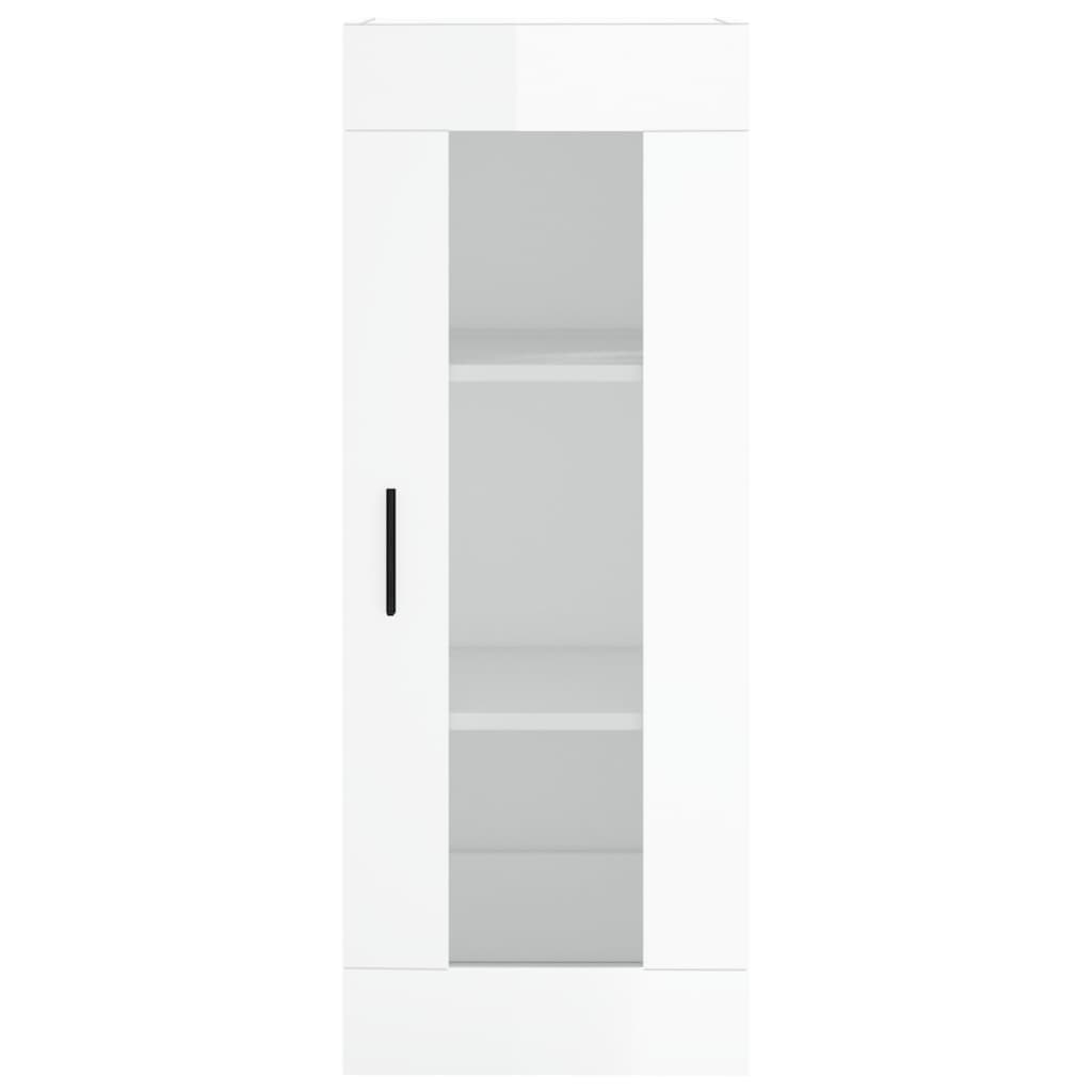 Mobile a Parete Bianco Lucido 34,5x34x90 cm 828926