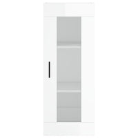 Mobile a Parete Bianco Lucido 34,5x34x90 cm 828926