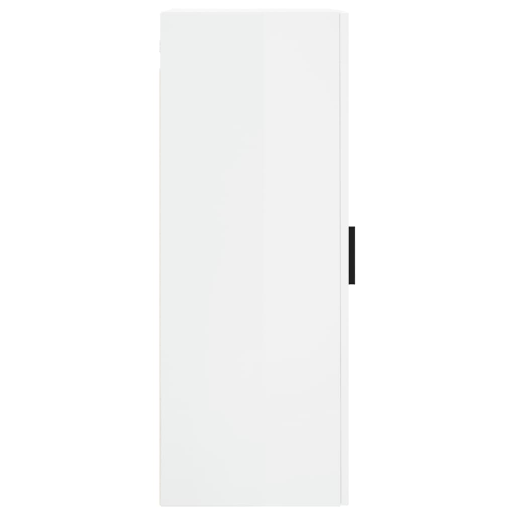 Mobile a Parete Bianco Lucido 34,5x34x90 cm 828926