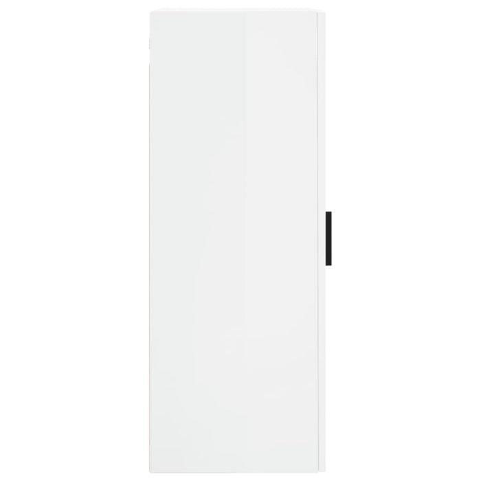 Mobile a Parete Bianco Lucido 34,5x34x90 cm 828926