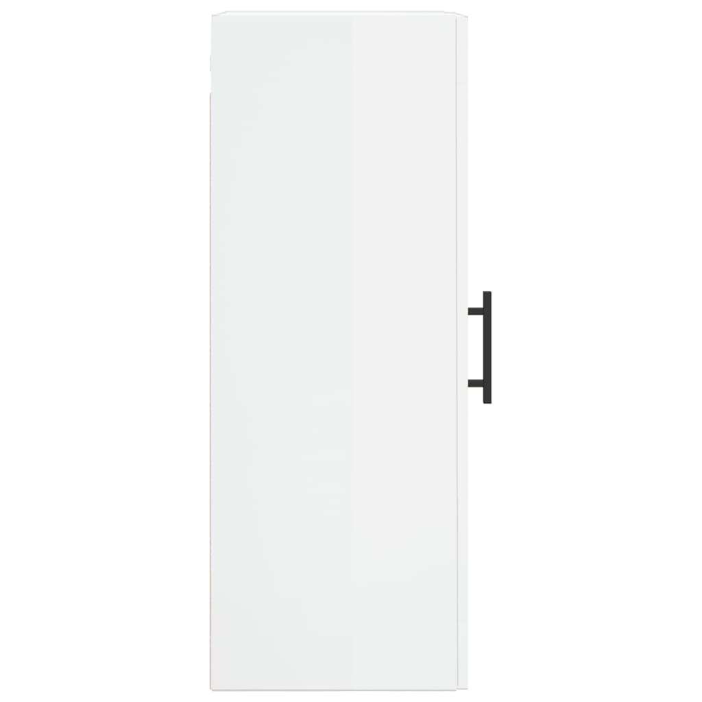 Mobile a Parete Bianco Lucido 34,5x34x90 cm 828934