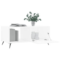 Tavolino da Salotto Bianco 90x50x40 cm in Legno Multistrato 829180