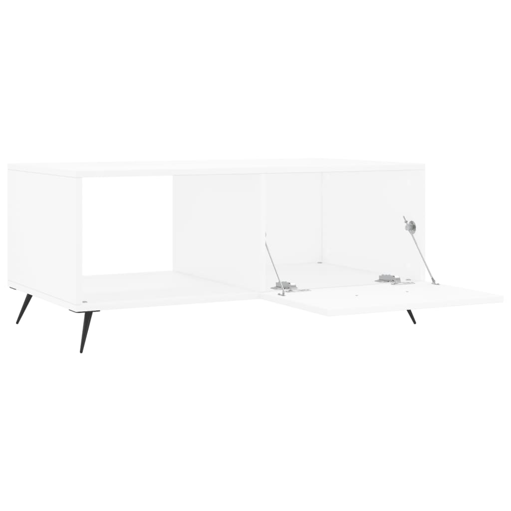 Tavolino da Salotto Bianco 90x50x40 cm in Legno Multistrato 829180