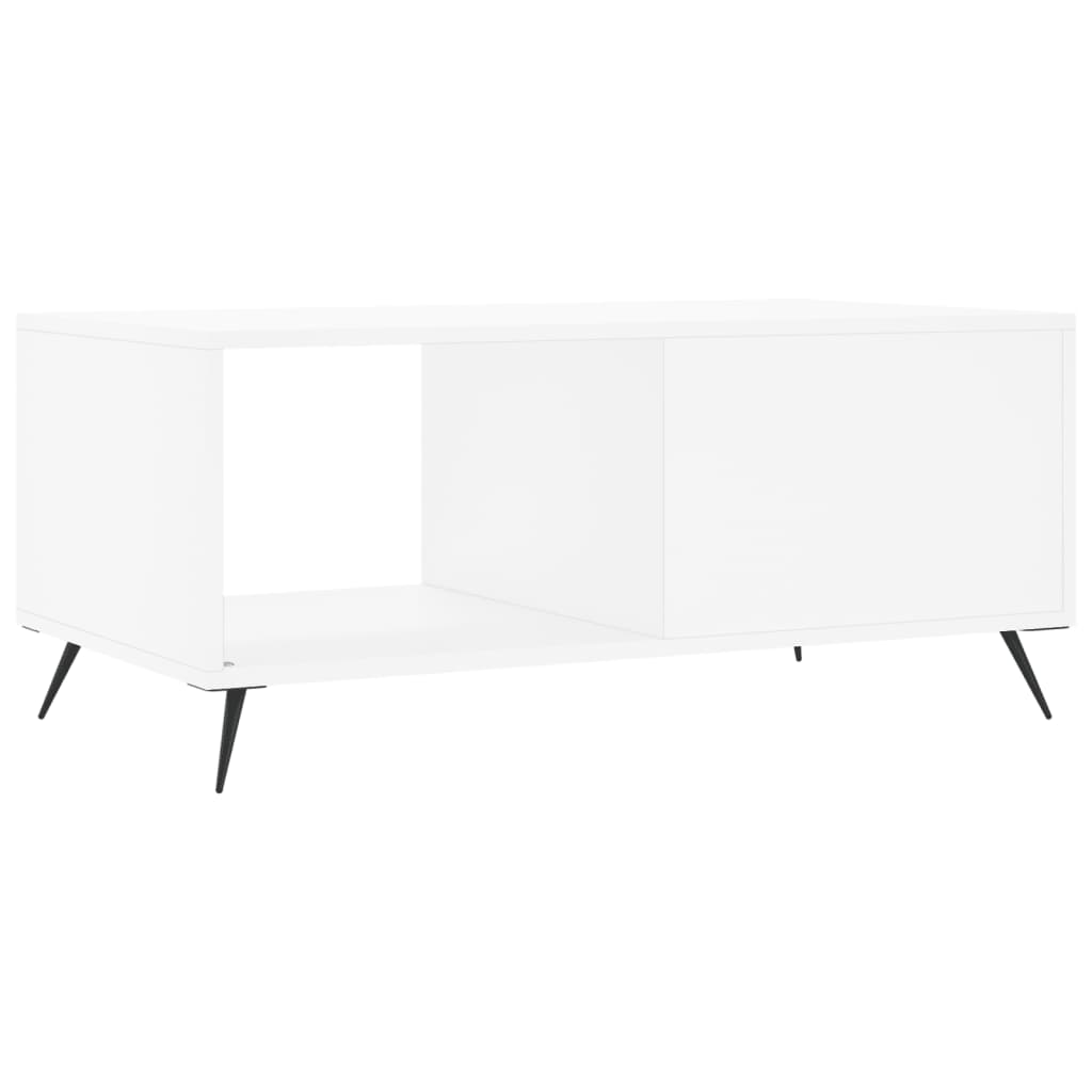 Tavolino da Salotto Bianco 90x50x40 cm in Legno Multistrato 829180