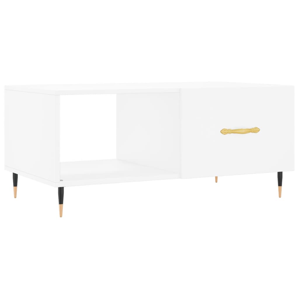 Tavolino da Salotto Bianco 90x50x40 cm in Legno Multistrato 829188